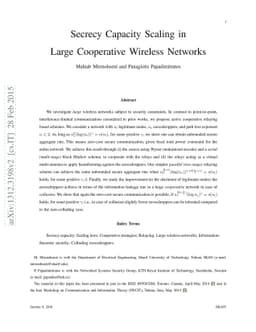 Secrecy Capacity Scaling in Large Cooperative Wireless Networks