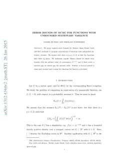 Error bounds of MCMC for functions with unbounded stationary variance