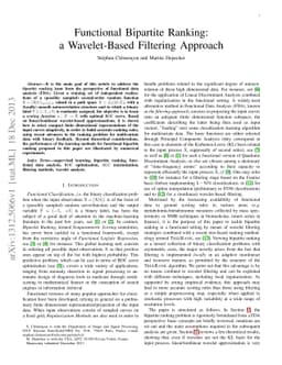 Functional Bipartite Ranking: a Wavelet-Based Filtering Approach