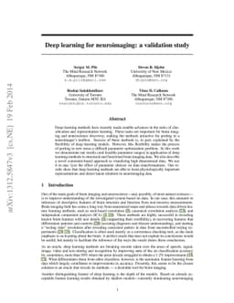 Deep learning for neuroimaging: a validation study