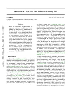 The return of AdaBoost.MH: multi-class Hamming trees