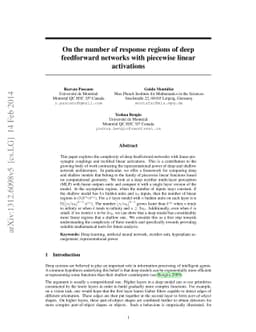 On the number of response regions of deep feed forward networks with
  piece-wise linear activations