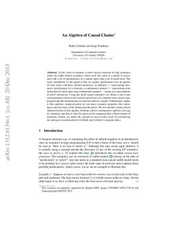 An Algebra of Causal Chains