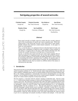 Intriguing properties of neural networks