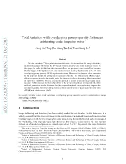 Total variation with overlapping group sparsity for image deblurring
  under impulse noise