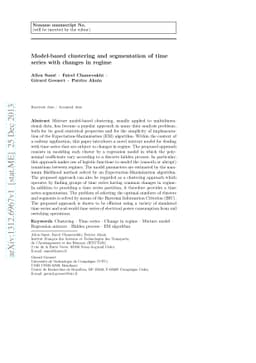 Model-based clustering and segmentation of time series with changes in
  regime