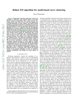 Robust EM algorithm for model-based curve clustering