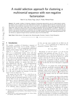 A model selection approach for clustering a multinomial sequence with
  non-negative factorization