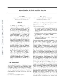 Approximating the Bethe partition function