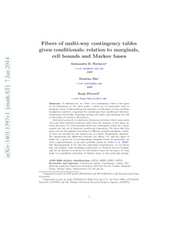 Fibers of multi-way contingency tables given conditionals: relation to
  marginals, cell bounds and Markov bases