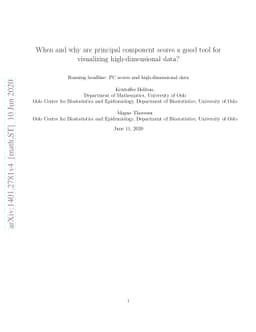 When and why are principal component scores a good tool for visualizing
  high-dimensional data?