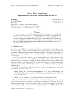 Latent Tree Models and Approximate Inference in Bayesian Networks
