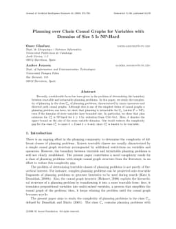 Planning over Chain Causal Graphs for Variables with Domains of Size 5
  Is NP-Hard