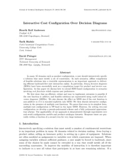 Interactive Cost Configuration Over Decision Diagrams