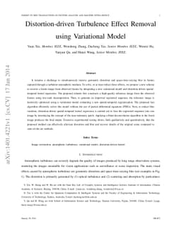 Distortion-driven Turbulence Effect Removal using Variational Model