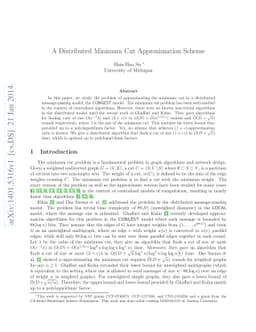 A Distributed Minimum Cut Approximation Scheme