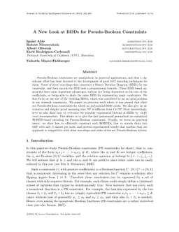 A New Look at BDDs for Pseudo-Boolean Constraints