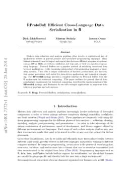 RProtoBuf: Efficient Cross-Language Data Serialization in R
