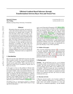 Efficient Gradient-Based Inference through Transformations between Bayes
  Nets and Neural Nets