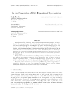 On the Computation of Fully Proportional Representation