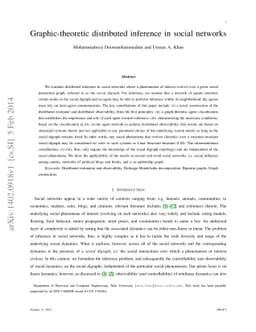 Graphic-theoretic distributed inference in social networks