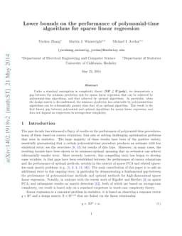 Lower bounds on the performance of polynomial-time algorithms for sparse
  linear regression
