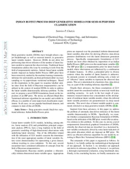 Indian Buffet Process Deep Generative Models for Semi-Supervised
  Classification