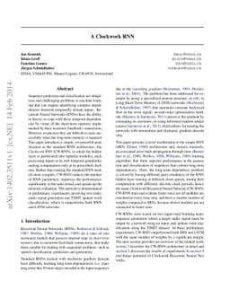 A Clockwork RNN