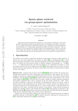 Sparse phase retrieval via group-sparse optimization