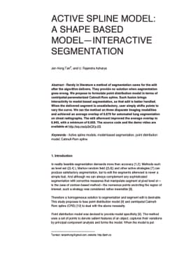 Active spline model: A shape based model-interactive segmentation