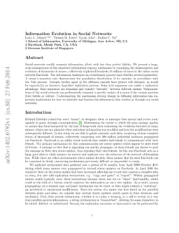 Information Evolution in Social Networks