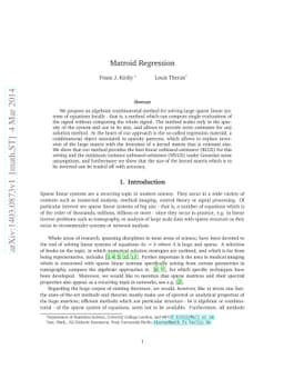 Matroid Regression