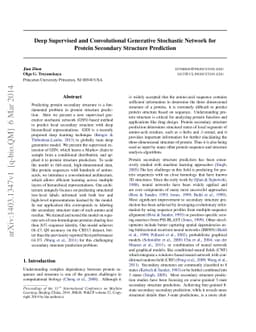Deep Supervised and Convolutional Generative Stochastic Network for
  Protein Secondary Structure Prediction