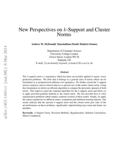 New Perspectives on k-Support and Cluster Norms