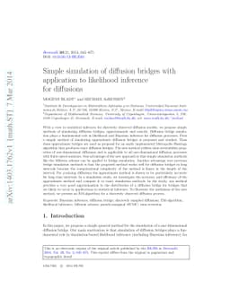 Simple simulation of diffusion bridges with application to likelihood
  inference for diffusions