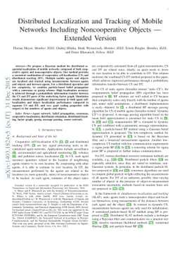 Distributed Localization and Tracking of Mobile Networks Including
  Noncooperative Objects - Extended Version