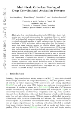 Multi-scale Orderless Pooling of Deep Convolutional Activation Features