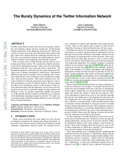 The Bursty Dynamics of the Twitter Information Network