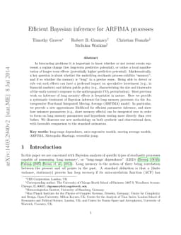 Efficient Bayesian inference for long memory processes