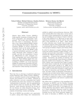 Communication Communities in MOOCs
