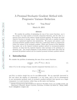 A Proximal Stochastic Gradient Method with Progressive Variance
  Reduction