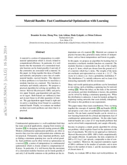 Matroid Bandits: Fast Combinatorial Optimization with Learning