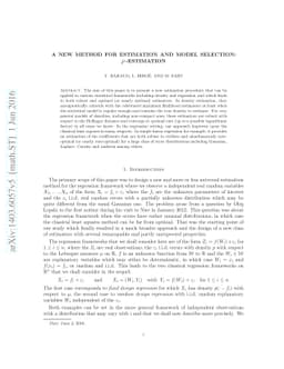 A new method for estimation and model selection: $ρ$-estimation