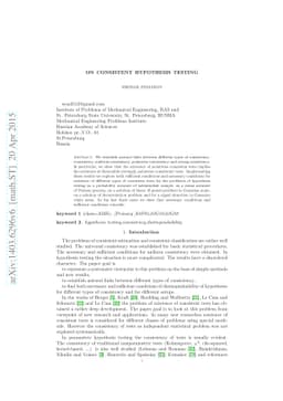 On Consistent Hypothesis Testing