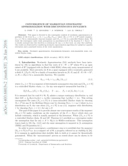 Convergence of Markovian Stochastic Approximation with discontinuous
  dynamics