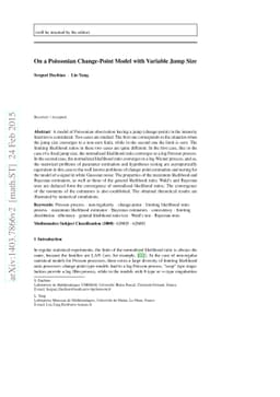 On a Poissonian Change-Point Model with Variable Jump Size