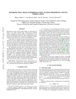 Hyperspectral image superresolution: An edge-preserving convex
  formulation
