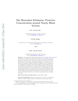 The Horseshoe Estimator: Posterior Concentration around Nearly Black
  Vectors