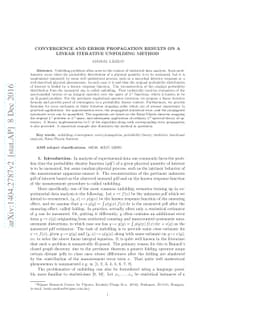 Convergence and error propagation results on a linear iterative
  unfolding method