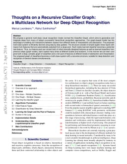 Thoughts on a Recursive Classifier Graph: a Multiclass Network for Deep
  Object Recognition